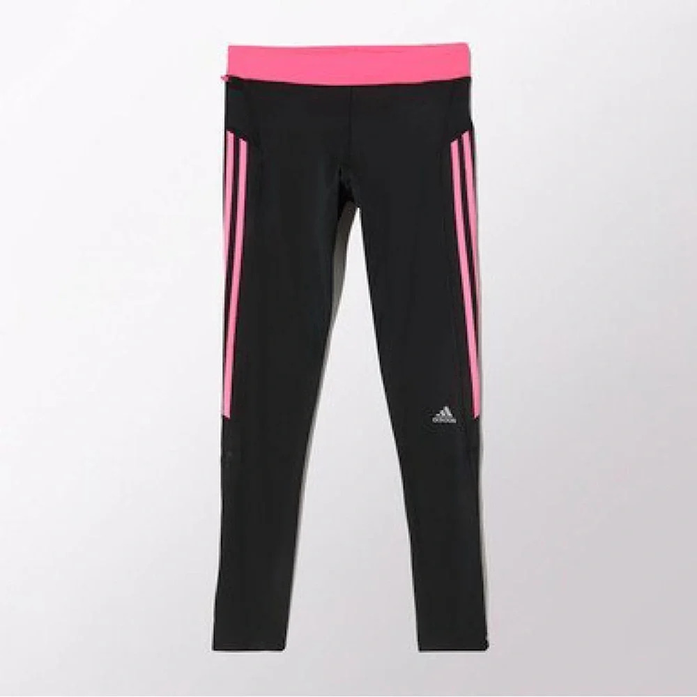 ADIDAS Climacool Vintage Iconic Track Pants  SIZE SMALL Flamingo PINK on BLACK